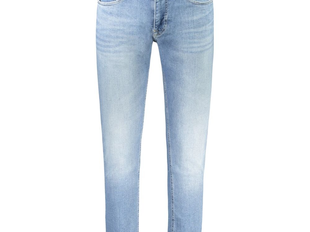 Tommy Hilfiger Azzurro Cotton Men's Slim Tapered Jean