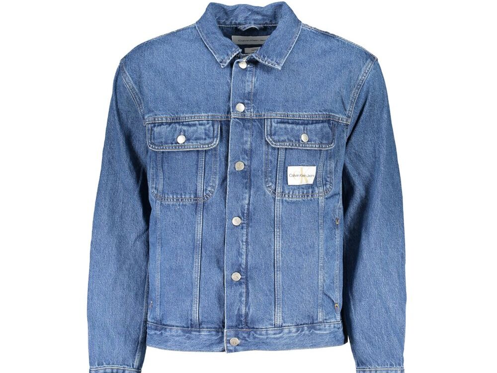 Calvin Klein Blu Cotton Men Jacket