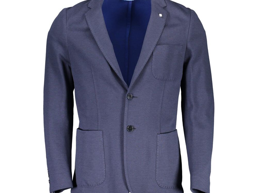 Gant Blue Cotton Men Jacket