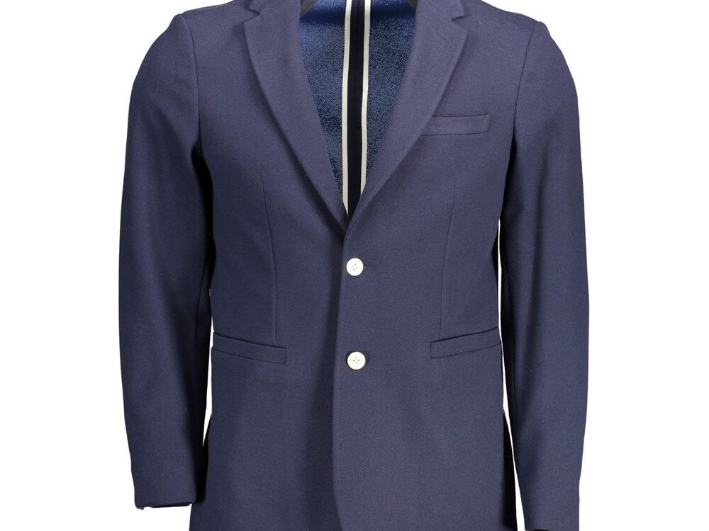 Gant Blue Cotton Men Jacket