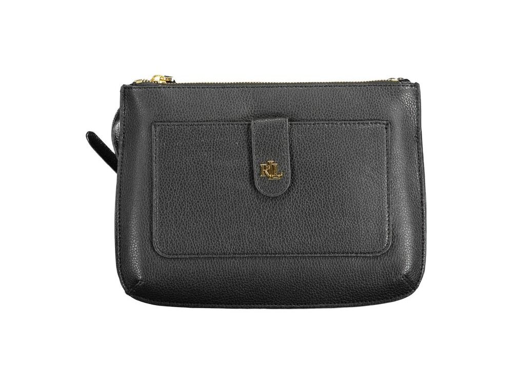 Ralph Lauren Black Leather Women Handbag