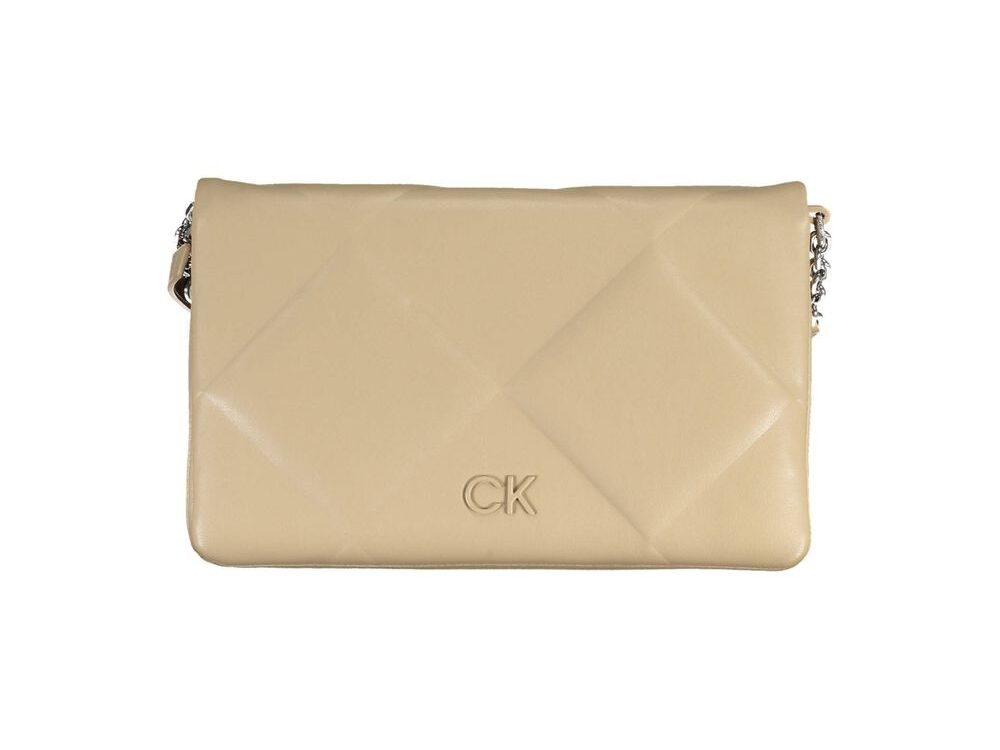 Calvin Klein Beige Polyester Women Shoulder Bag