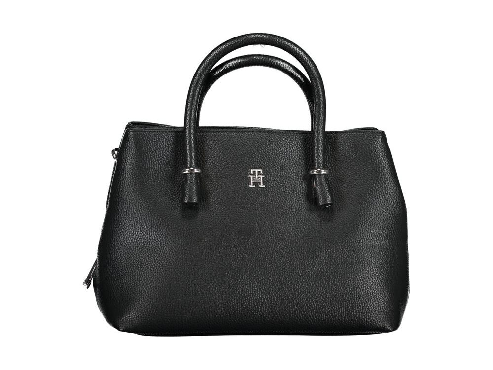 Tommy Hilfiger Black Polyurethane Women Handbag