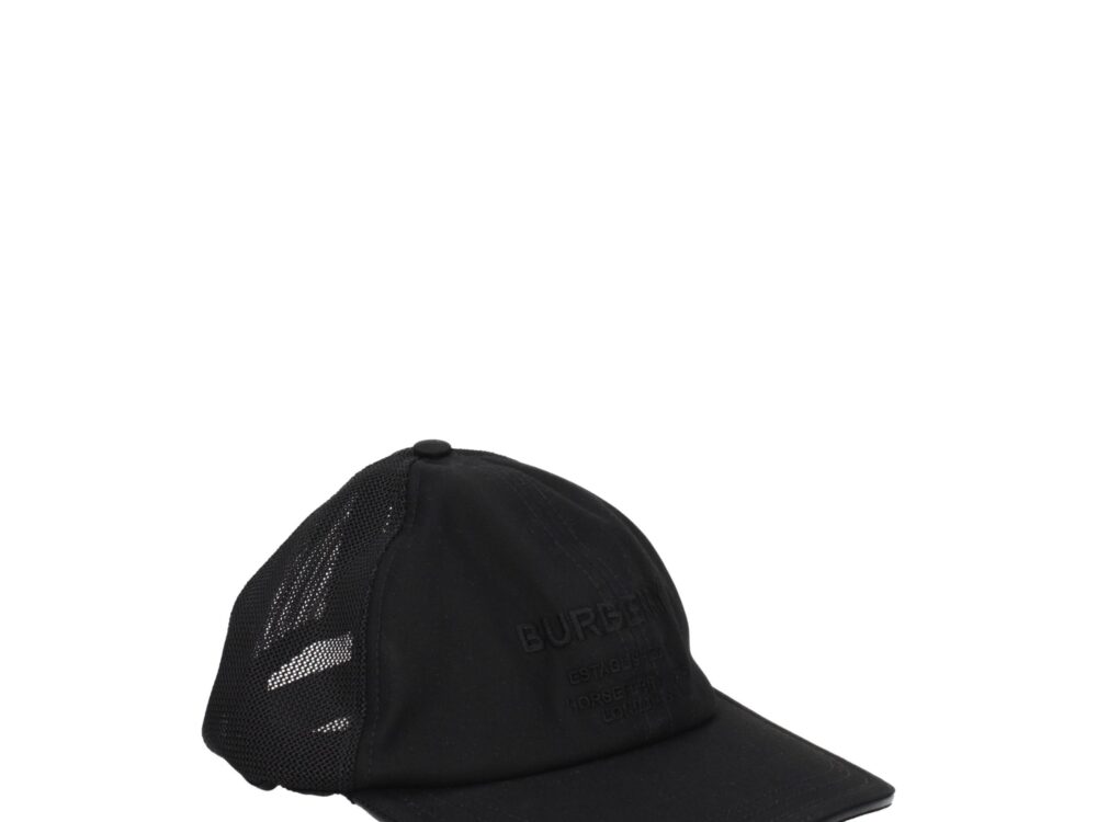 Burberry Black Cotton Cap (Baseball Hat)