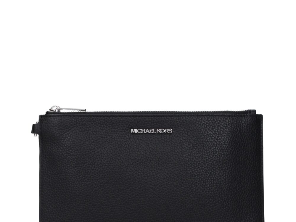 Michael Kors Black Leather Clutch Bag