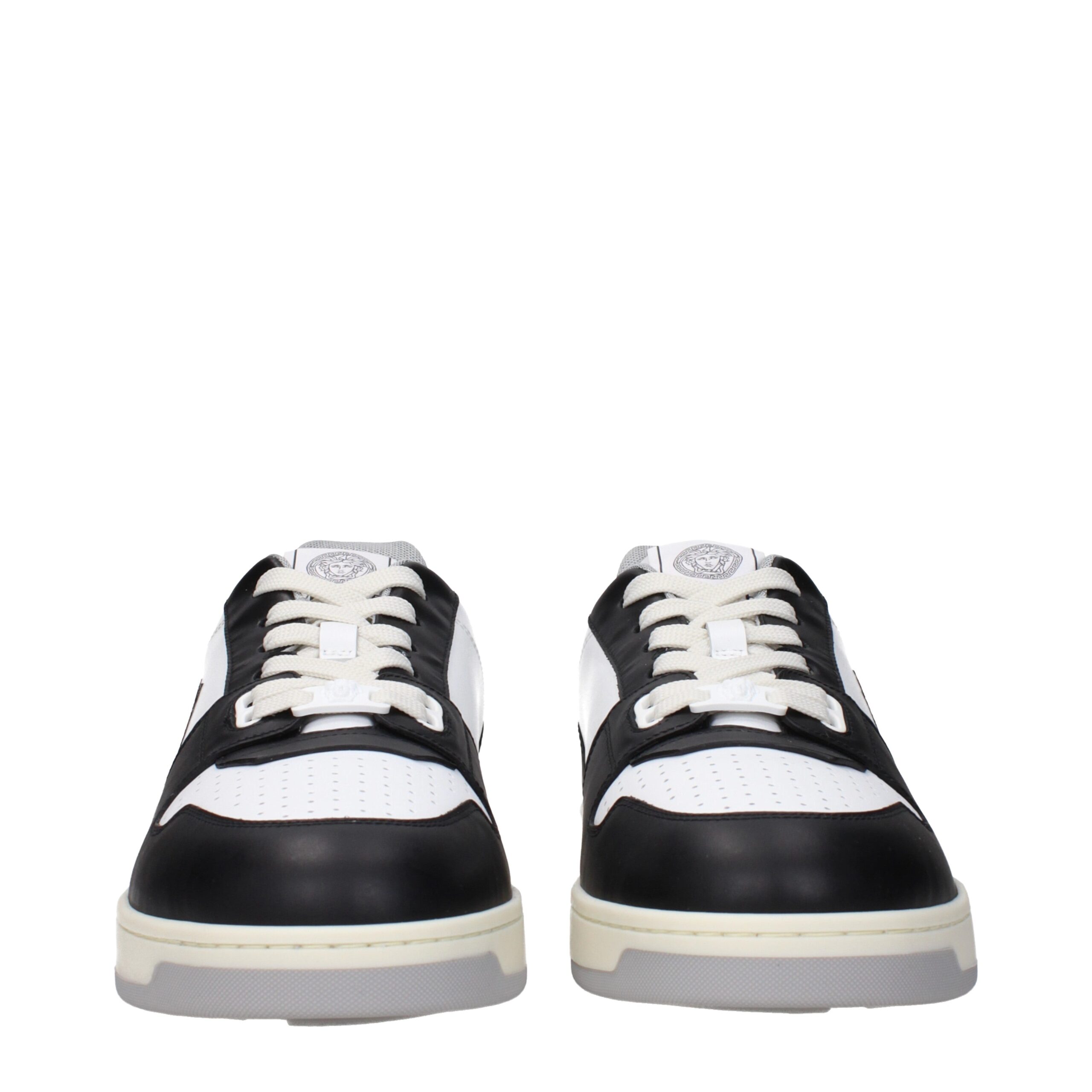 Versace White Leather Low Top Sneakers - Image 3