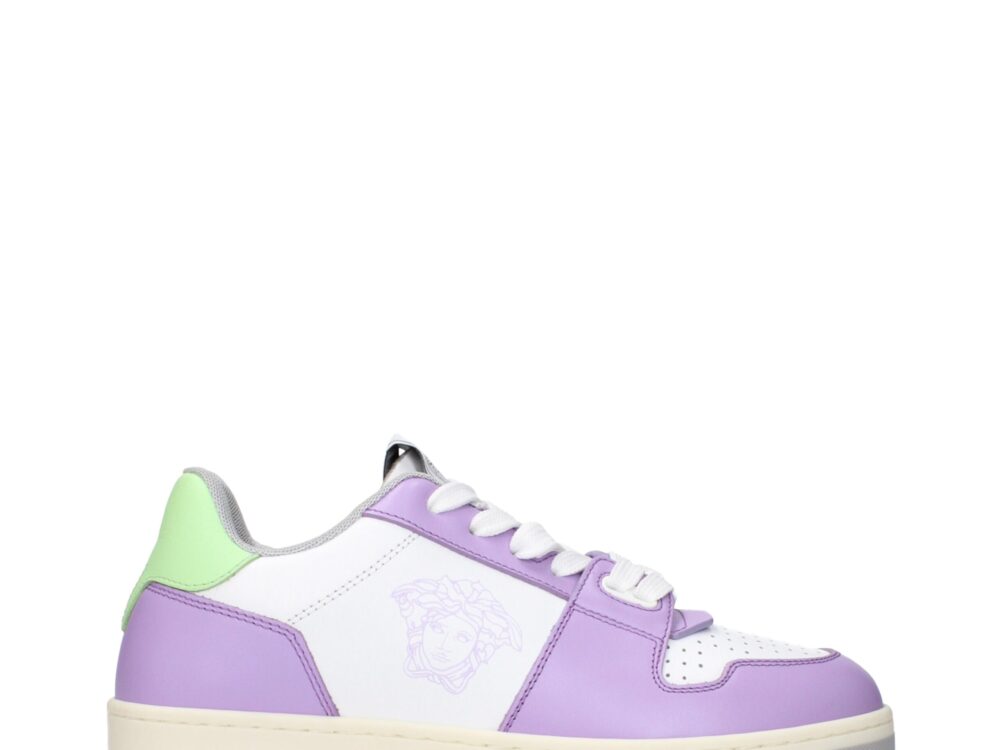 Versace White Leather Low Top Sneakers