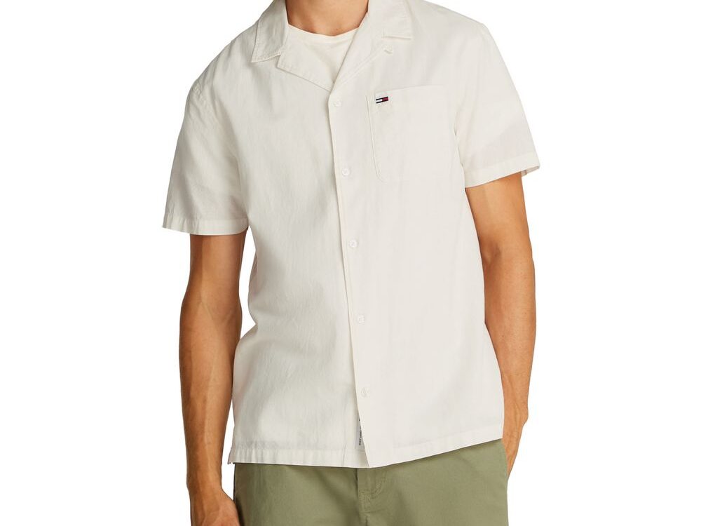 Tommy Hilfiger Jeans Cream Cotton Shortsleeve Shirt