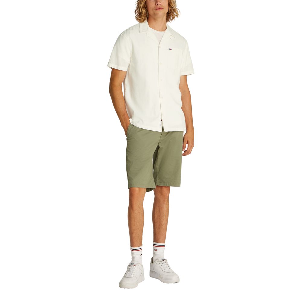 Tommy Hilfiger Jeans Cream Cotton Shortsleeve Shirt - Image 3