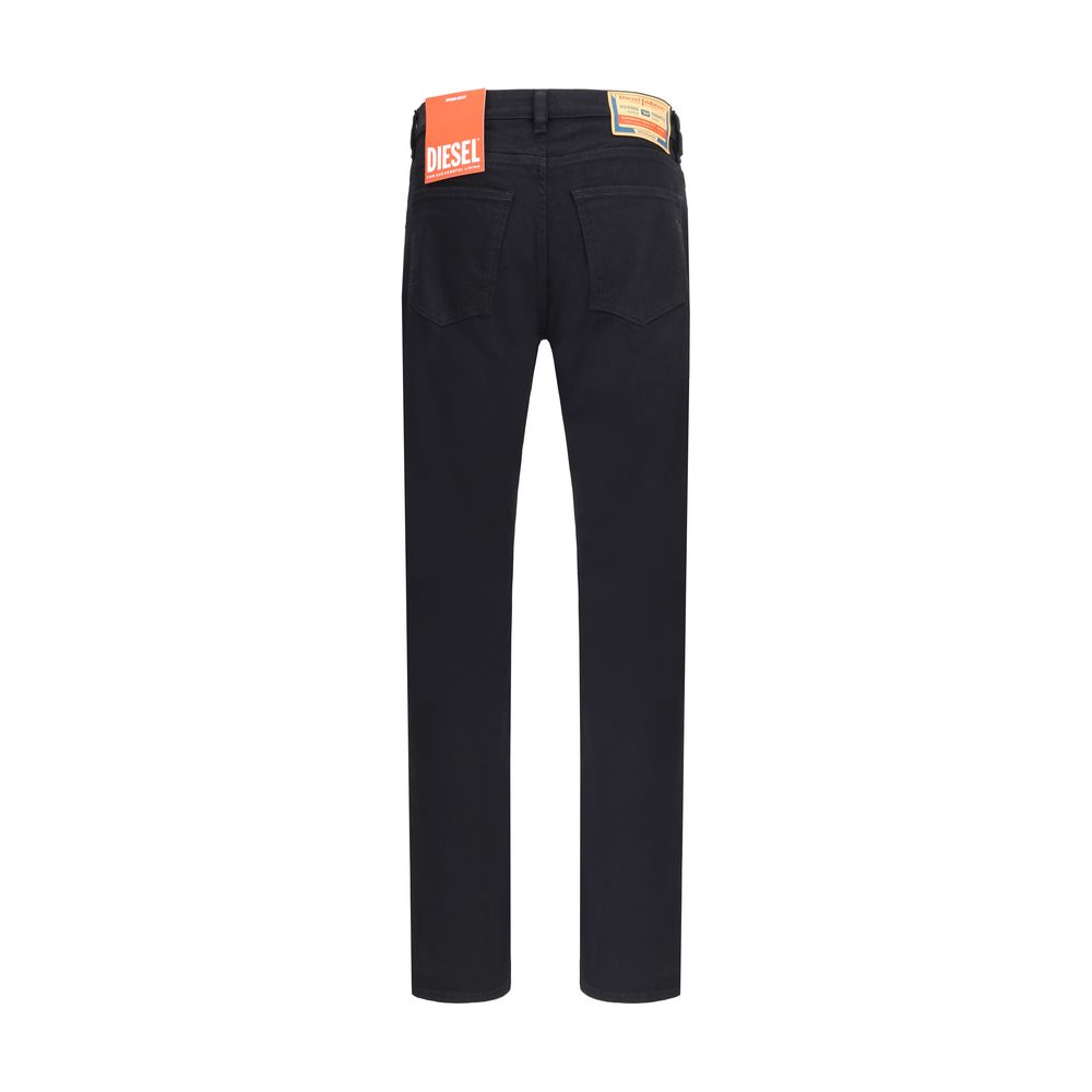 Diesel Black Cotton Slim Fit Jeans - Image 2