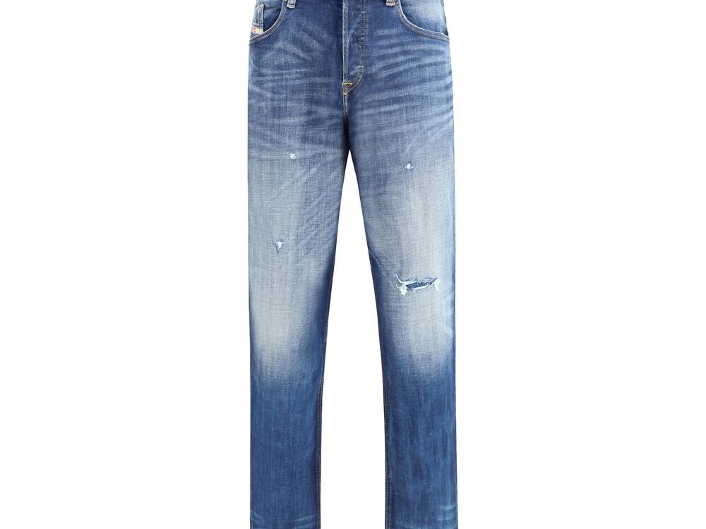 Diesel Blue Cotton Slim Fit Jeans