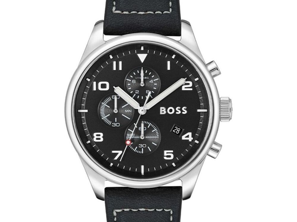 Hugo Boss Black Leather Dress Watch