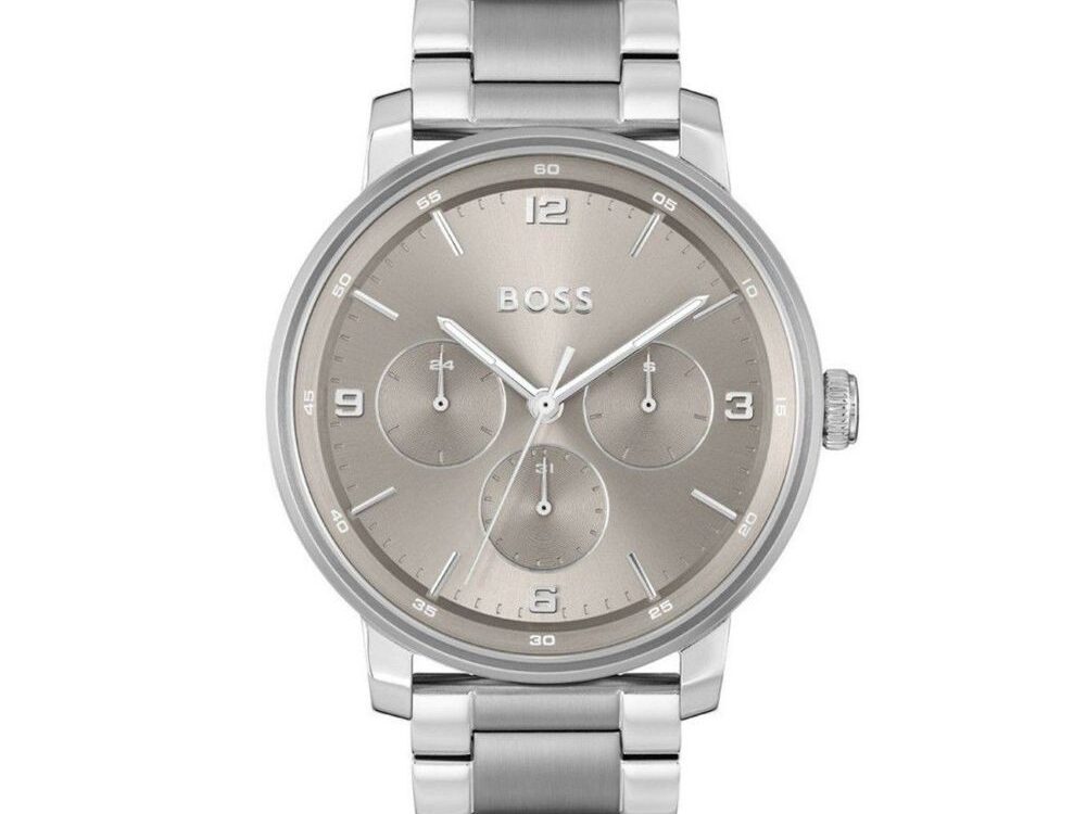 Hugo Boss Gray Stainless Steel Dress Watch
