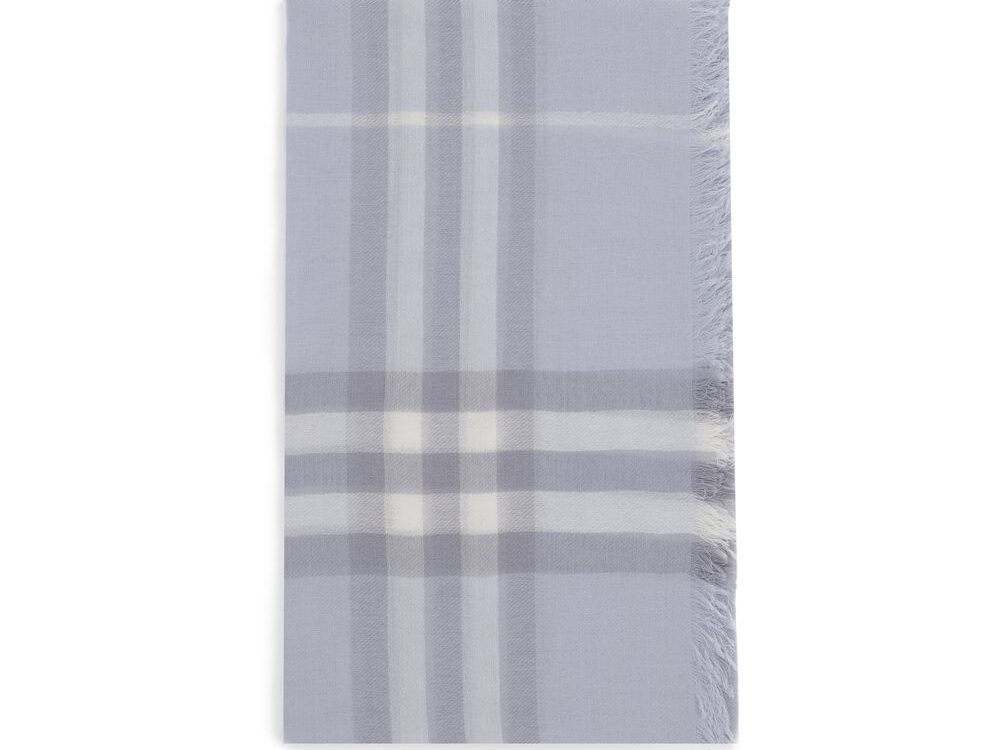 Burberry Light Blue Wool Scarf