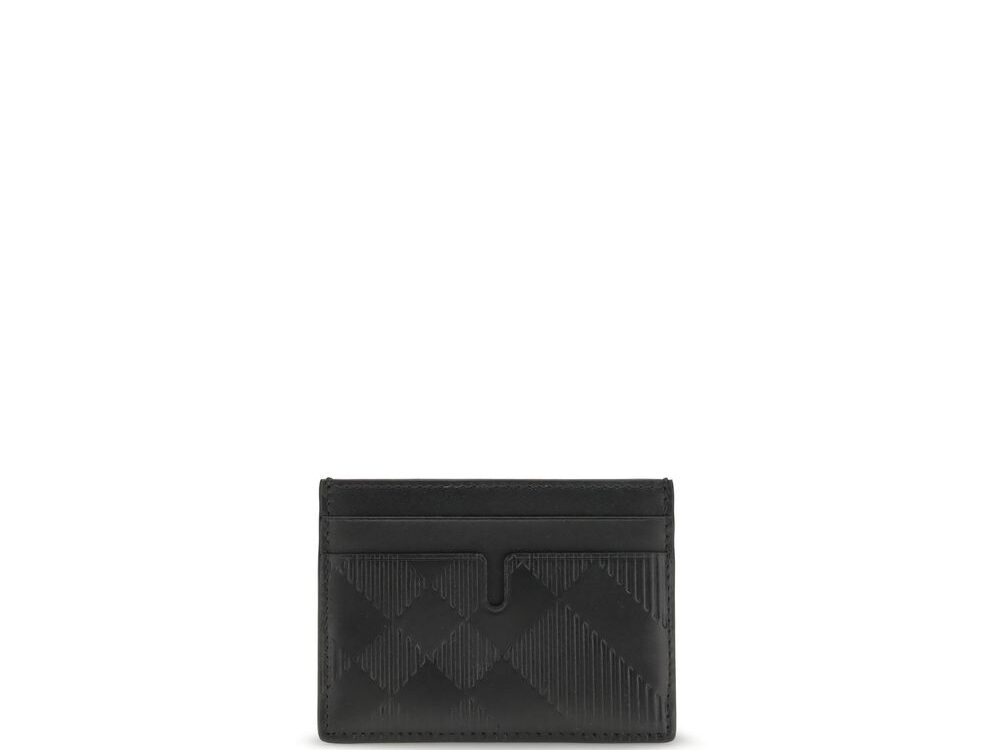 Burberry Black Calf Leather Bos Taurus Wallet