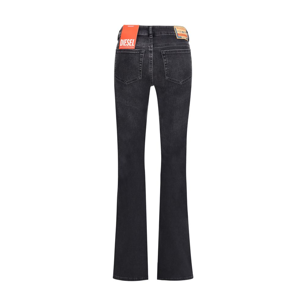 Diesel Black Cotton Bootcut Jeans - Image 2