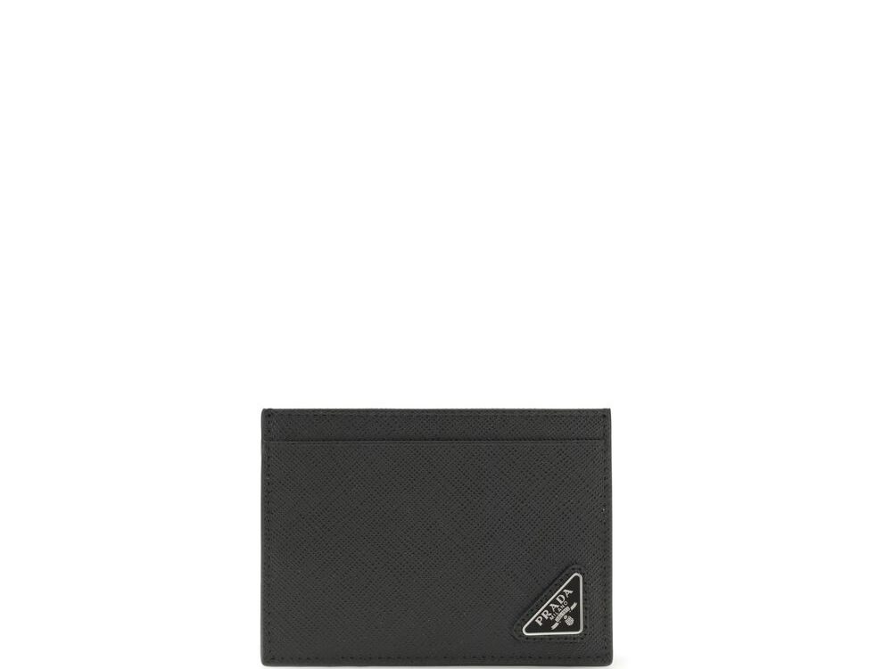 Prada Black Calf Leather Bos Taurus Wallet
