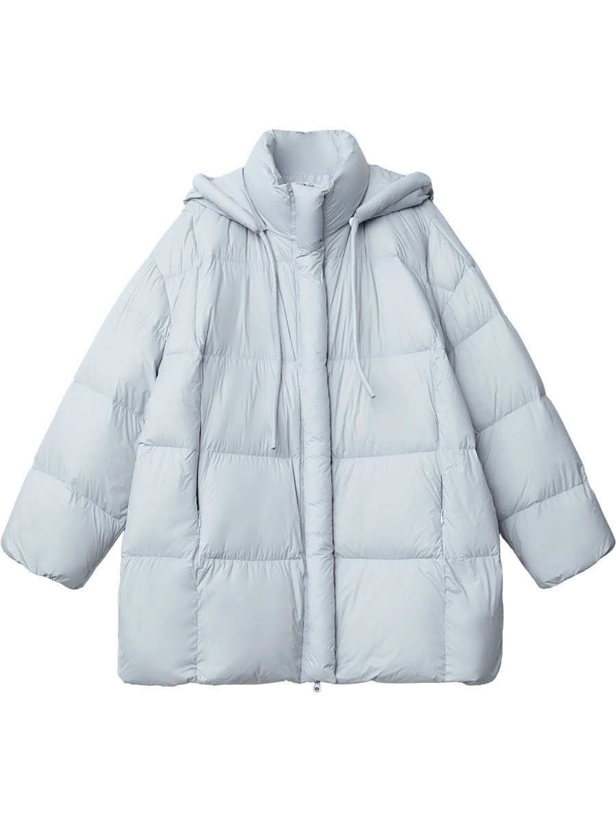 Duck Down Puffer Coat With Hood Three-proof Jacket - Image 2