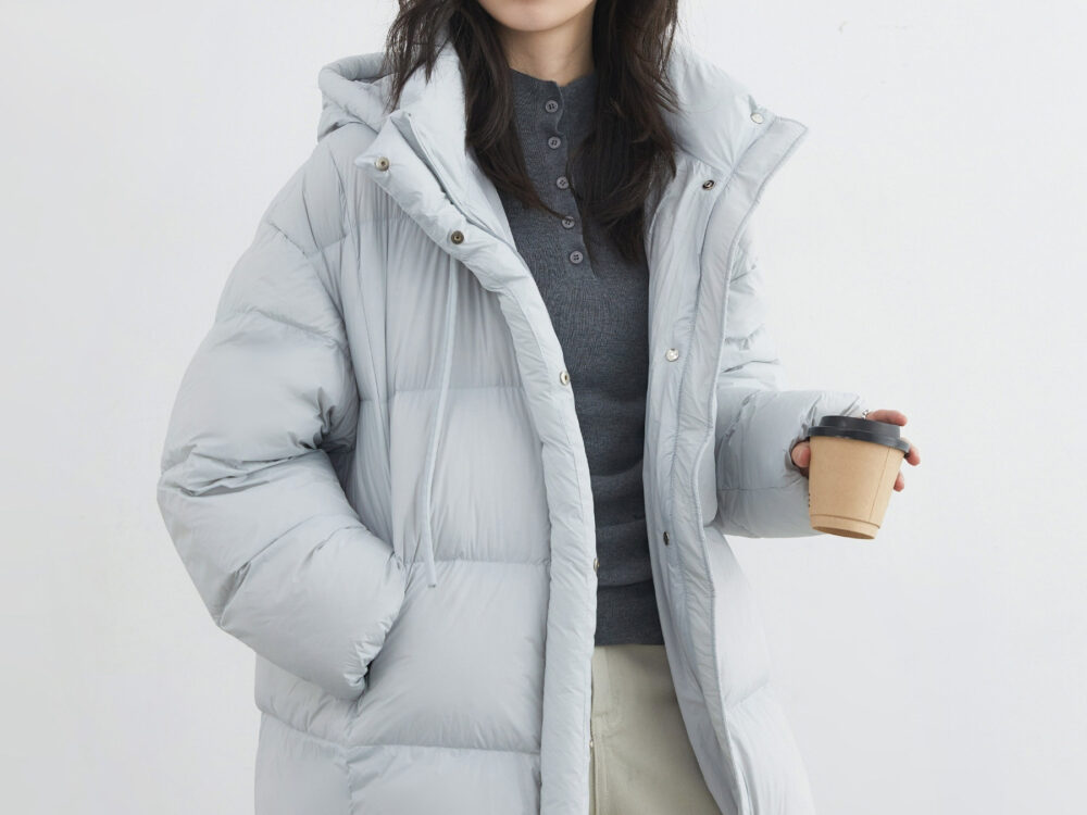 Duck Down Puffer Coat With Hood Three-proof Jacket